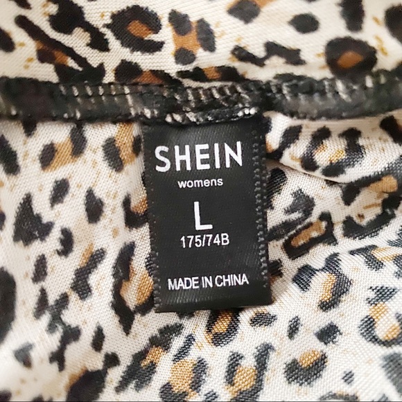 Shein Leopard Print Ruched Skirt & Top - Picture 2 of 9